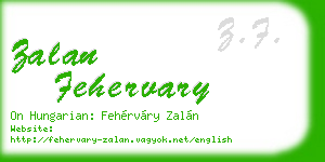 zalan fehervary business card